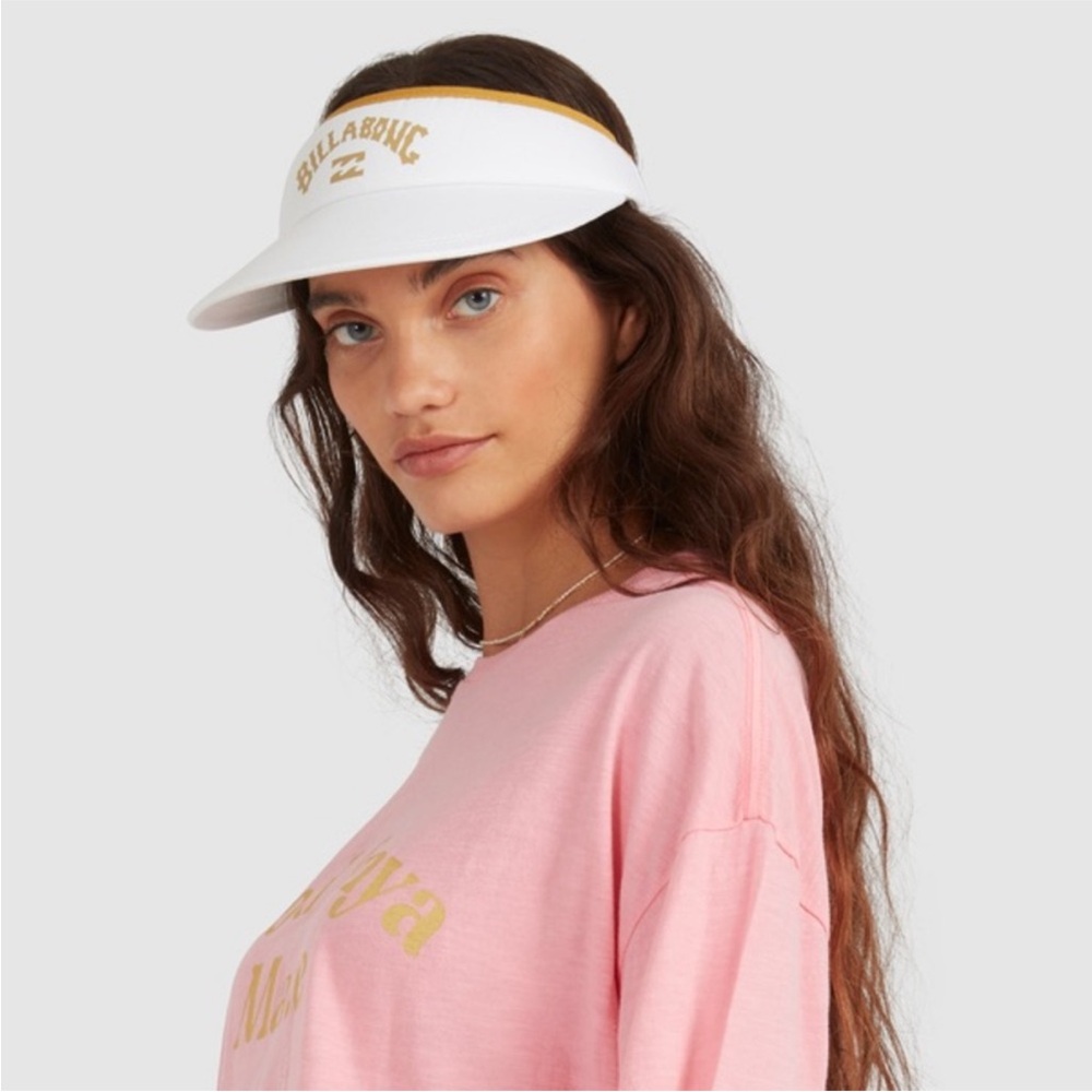 Billabong Classic White and Gold Legacy Adjustable Visor